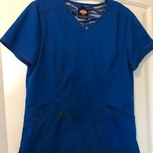 Royal blue scrub top